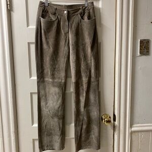 Yansi Fugel Women’s Suede Pants - Taupe size 4